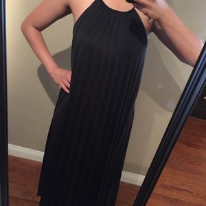 Pleated black maxi dress! Great condition!